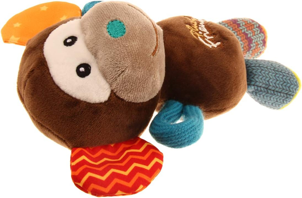 Gigwi Squeaker Monkey Dog Toy, Multicolour
