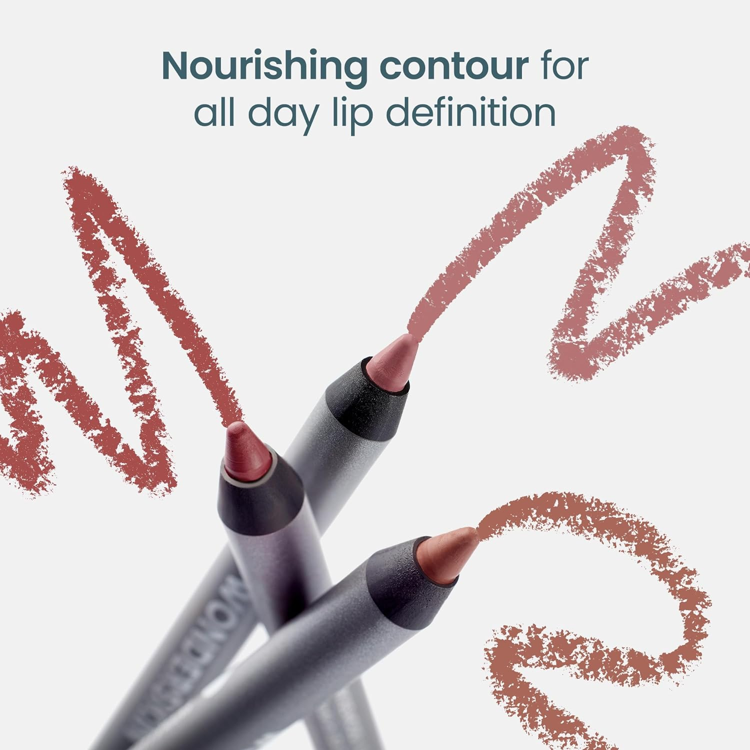 Wonderskin Lip Liner Pencil - 360 Contour Lipliner, Long Lasting, Sharpenable, Waterproof and Transfer-Proof Brown Lip Liner Pencil (Saddle) - Ruby image number 5