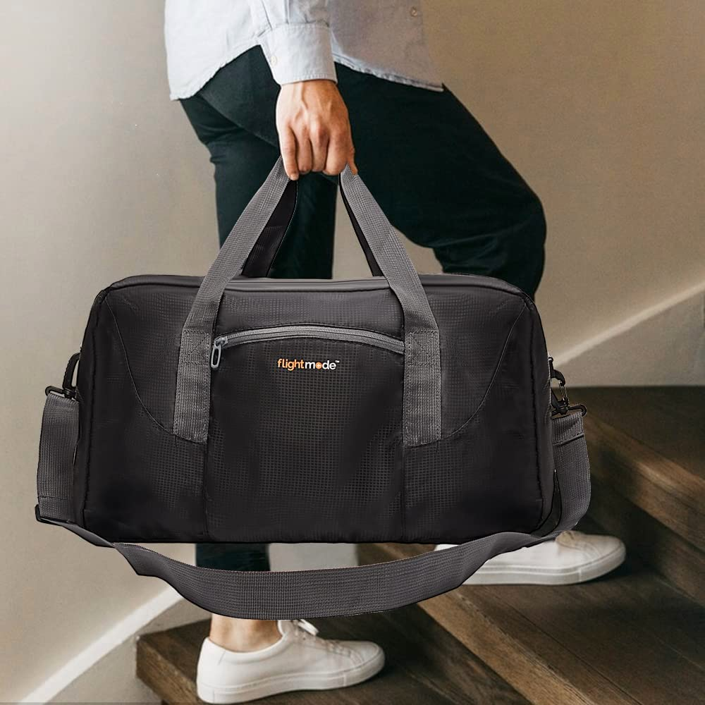 Flightmode Travel Duffle Bag, 35L Foldable Lightweight Duffel Travel Bag Overnight Bag Gym Bag with Inner Pocket for Men Women Travel Sports Duffels (1 Pack)