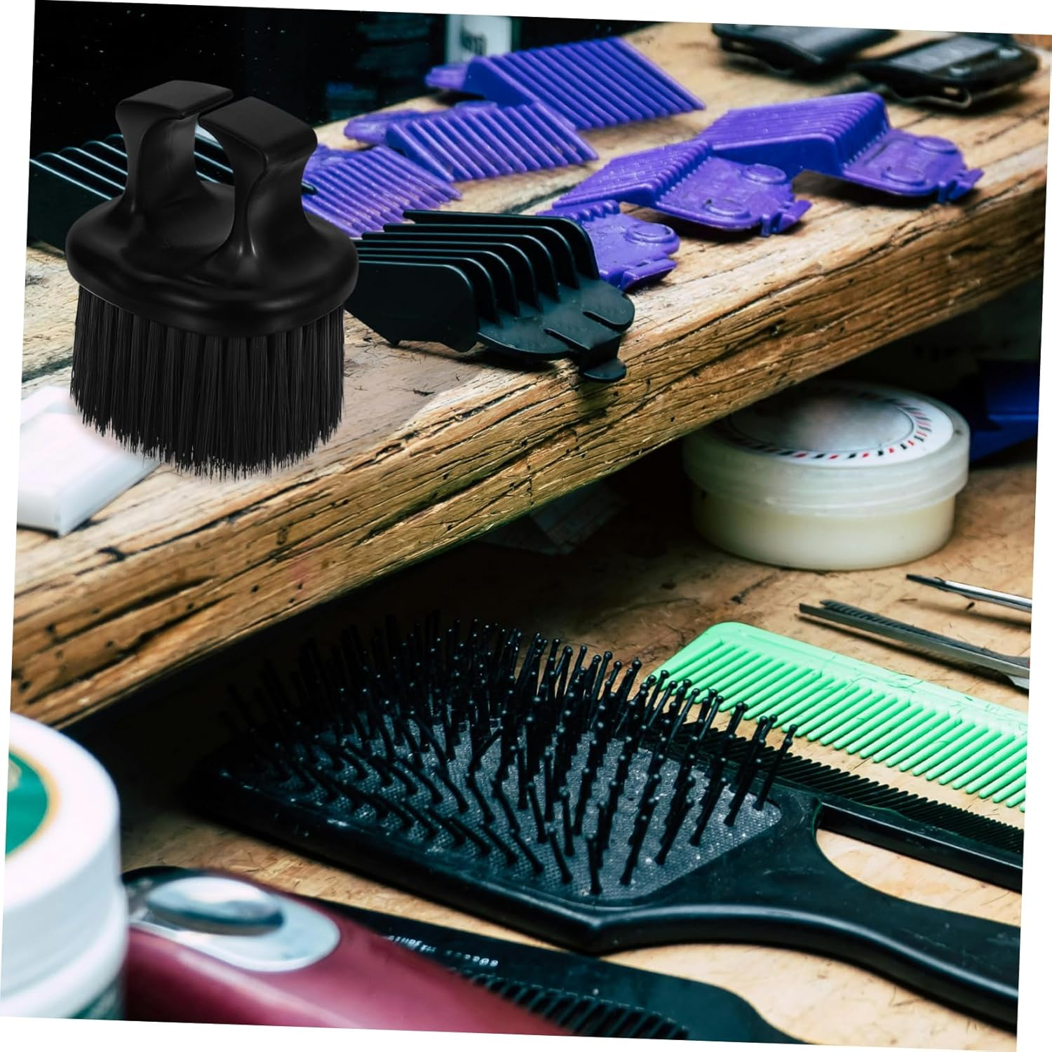 Outanaya Barber Haircutting Brush Neck Duster Hair Cleaning Brush Professional Hair Dresser Tool image number 2