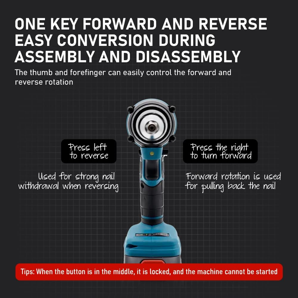 Electric Rivet Gun Brushless Electric Rivet Nut Gun Cordless Rivet Gun with Wrench, Automatic Blind Riveter Tool Electric Blind Riveter Tool Kit, Compatible for Makita Battery 18V image number 6