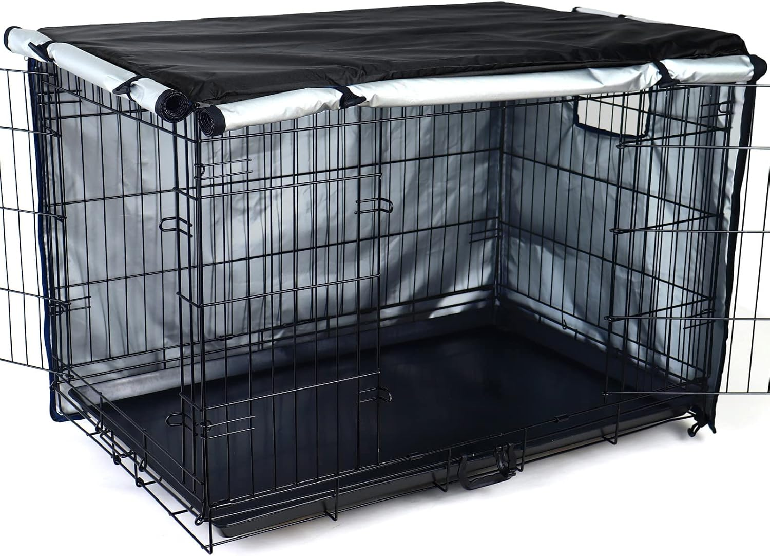 Kefit Dog Crate Cover 42 Inch, Kennel Cover for Dog Cage, Beige