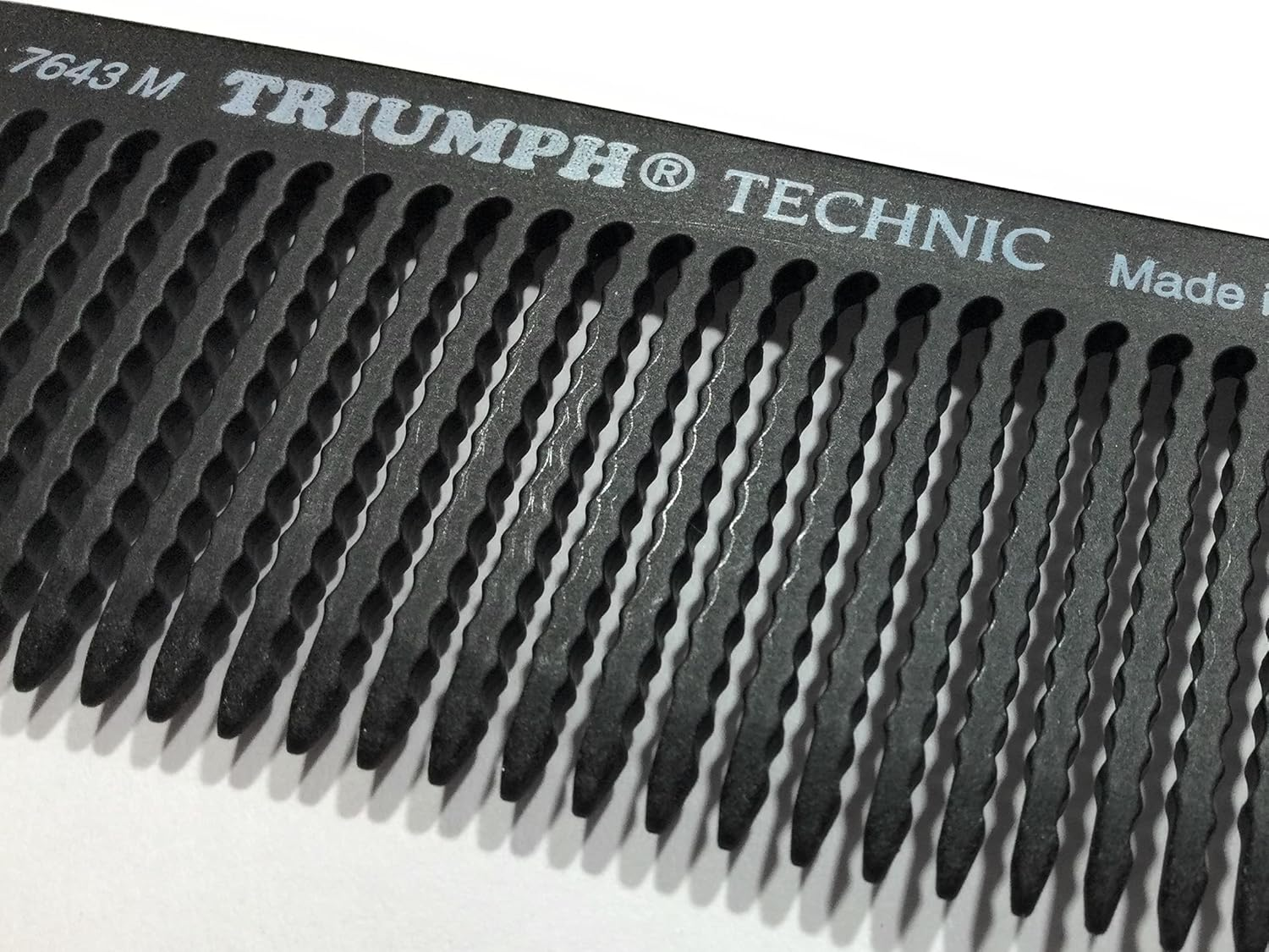 HERCULES S&Auml;GEMANN - 7643M Hair Cutting Comb | 8.5 Inch Comb with Wavy Teeth Ideal for Cutting with Hair Trimmer | Clipper Comb with Handle | Colour: Black image number 2