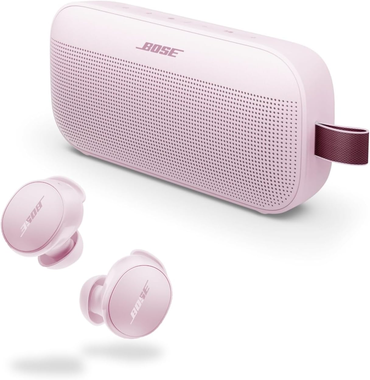 Bose Petal Pink Audio Duo - Quietcomfort Noise Cancelling Earbuds & Soundlink Flex (2Nd Gen) Portable Speaker - Limited Edition image number 2