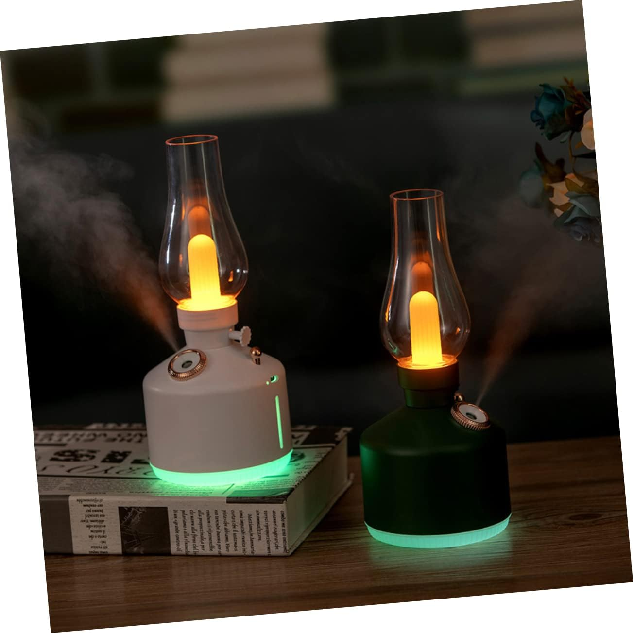 Beavorty Vintage Humidifier Usb Night Light for Desk Bedroom Humidifier Lamp Retro Home Decor Office Novelty image number 4
