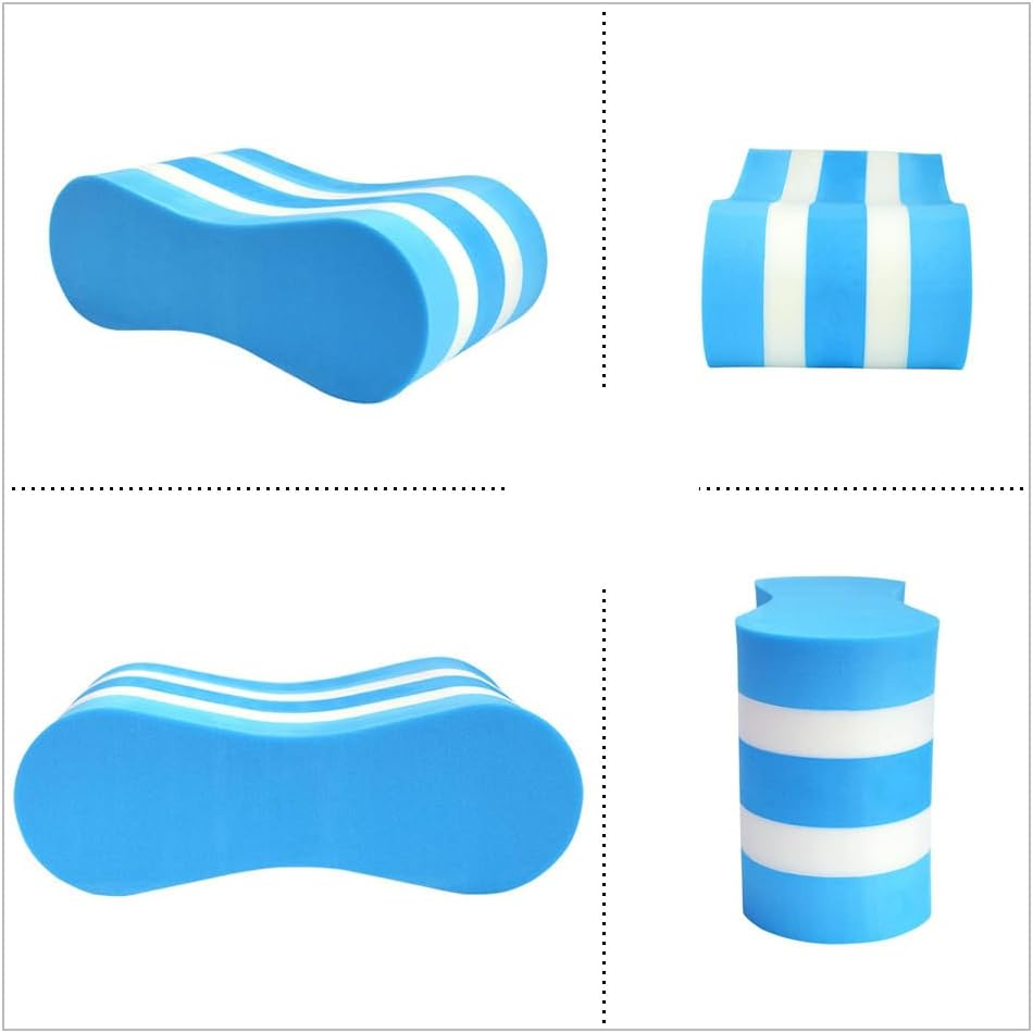 Swimming Float Kickboard,Eva 5-Layer Pull Buoy Leg Float,Pool Training Aid,Legs and HIPS Support for Beginners, Blue White image number 2