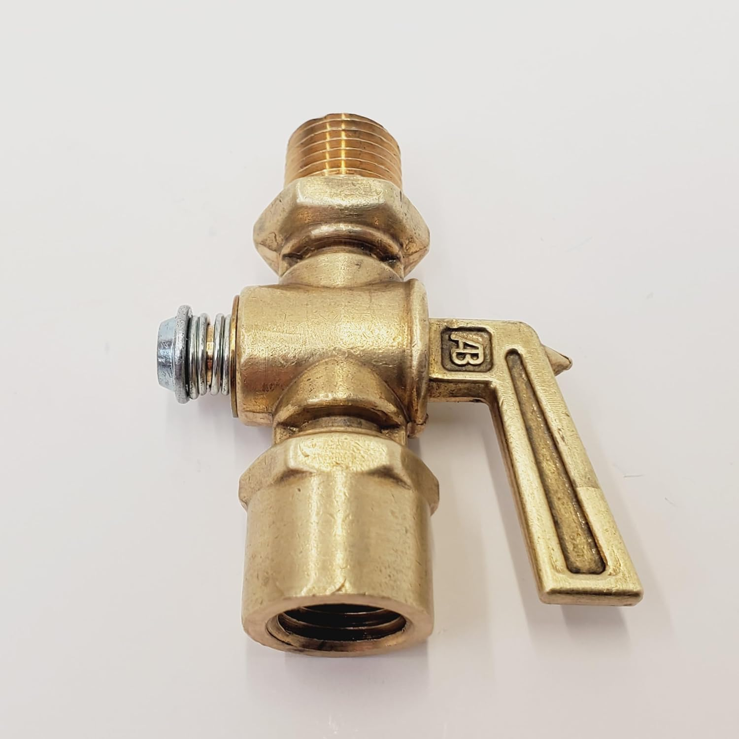 Motorcycle Lever Style Brass Petcock Fuel Stop Cock Gas Shut off Valve - 1/4 NPT - Chopper Bobber Cafe Racer Harley Honda Suzuki Yamaha Kawasaki Triumph Brat