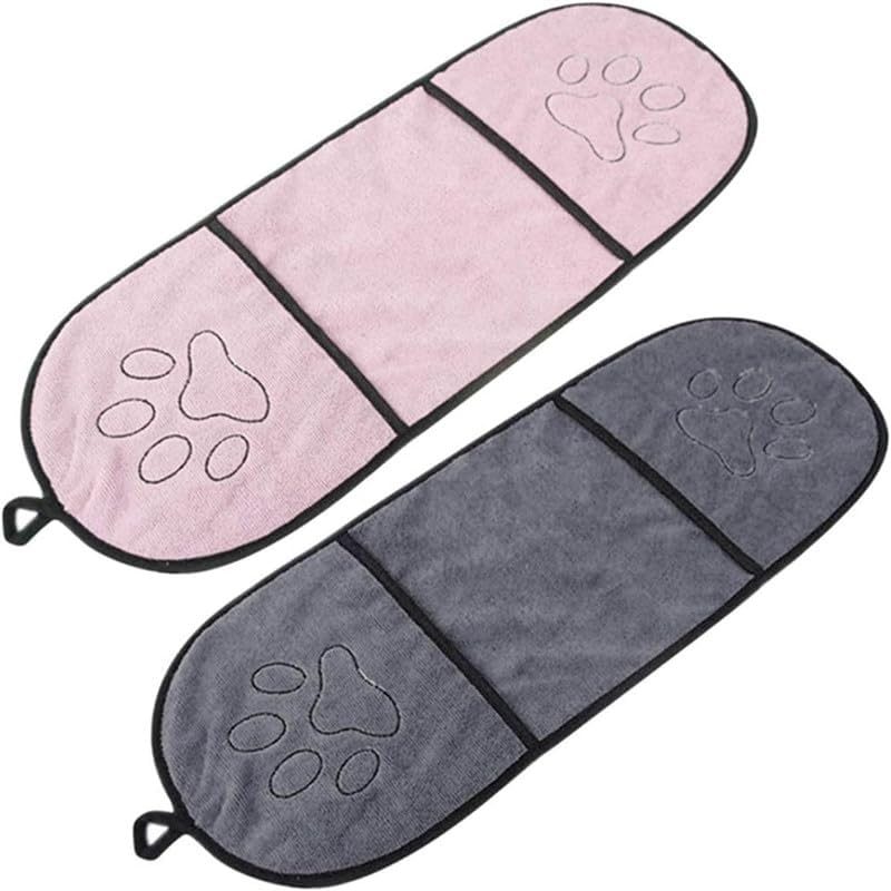 Absorbent Quick Dry Pet Towel Mitt with Pocket, 2Pcs Microfiber Pet Bath Towel Mitts with Pockets,Absorbent Dog Cat Towel Mitts with Pockets,Microfiber Dogs Washcloth Quick Drying for Pets image number 1