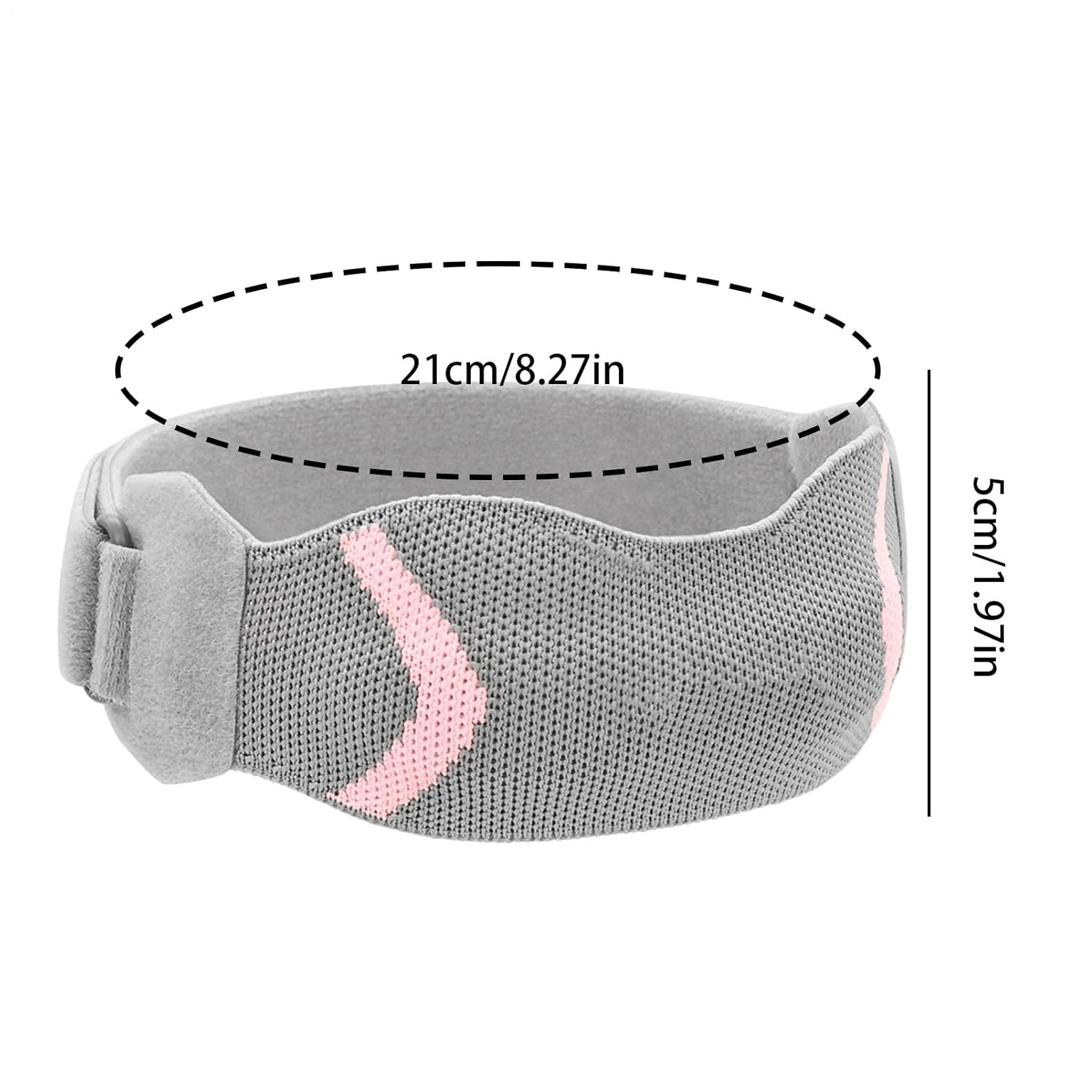 Patellar Tendon Support Strap - Patella Knee Support Strap with Silicone Pad | Adjustable Compression Stabilizer for Jumping Workout Running Gym Dance Hiking Weightlifting - Gray image number 6