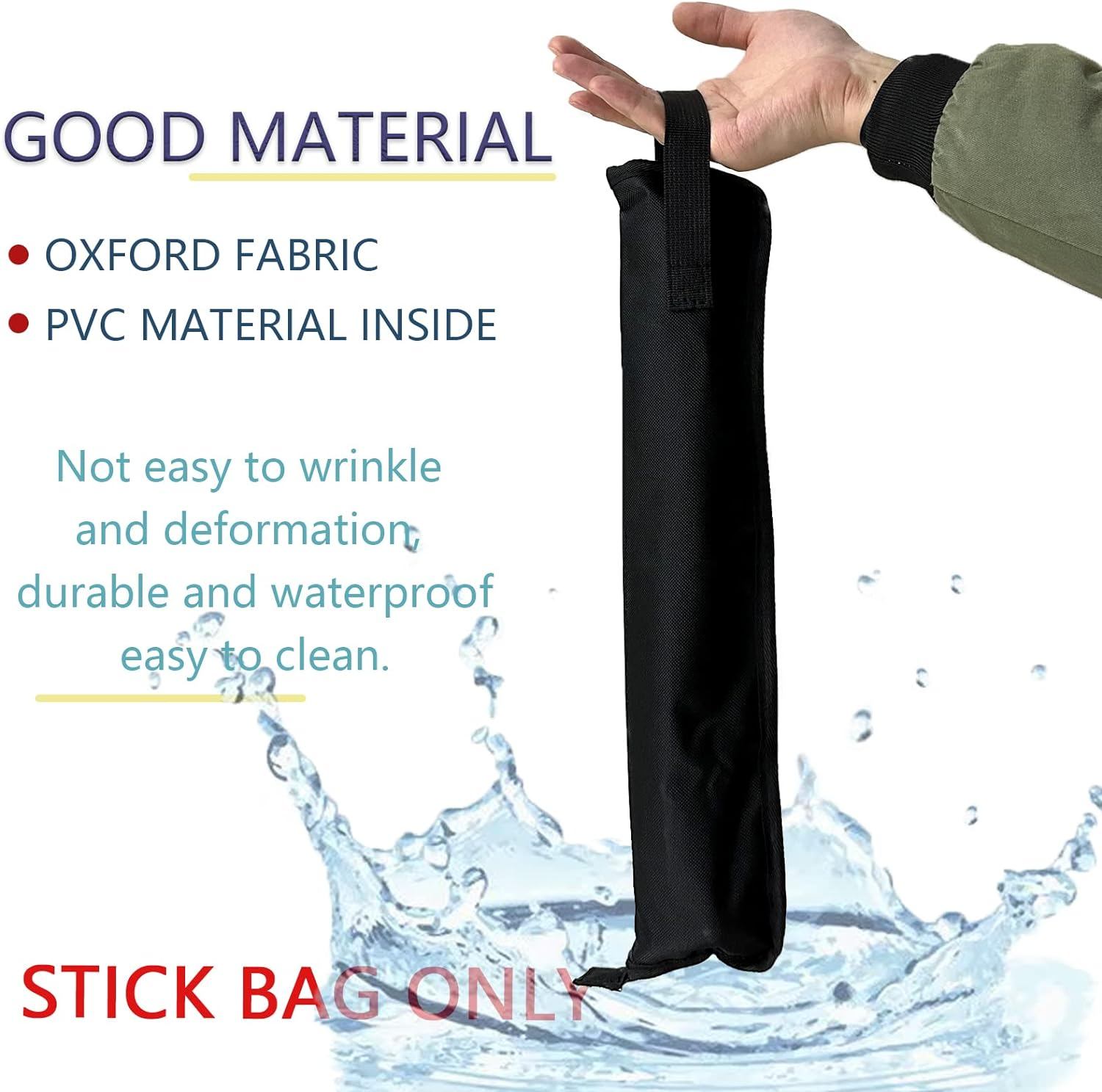 Portable Drumstick Storage Case, Small Hanging Holder with Hooks inside for Drum Set Mallet and Percussion Sticks - Red image number 3