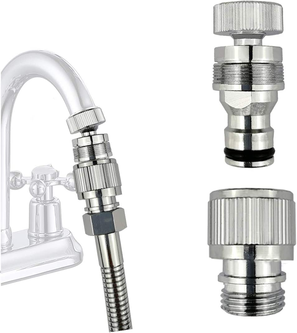 Dishwasher,Washer Snap Coupling Adapter,Shower Hose, Garden Hose(3/4Ght) Quick Connection, for Bathroom/Kitchen,Sink to Hose Adapter Faucet Hose, Sink Quick-Fit Attachment (Quick-Connect) image number 1