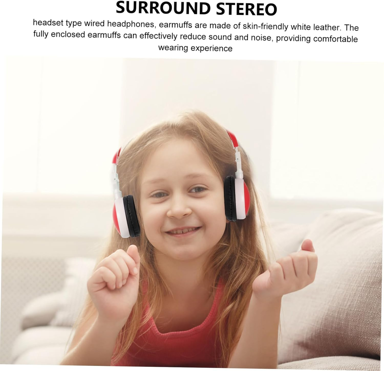 Housoutil 2Pcs Wired over Ear Headphones for Boys and Girls Boys Girls Foldable Stereo Sound Headsets for School Gaming image number 5