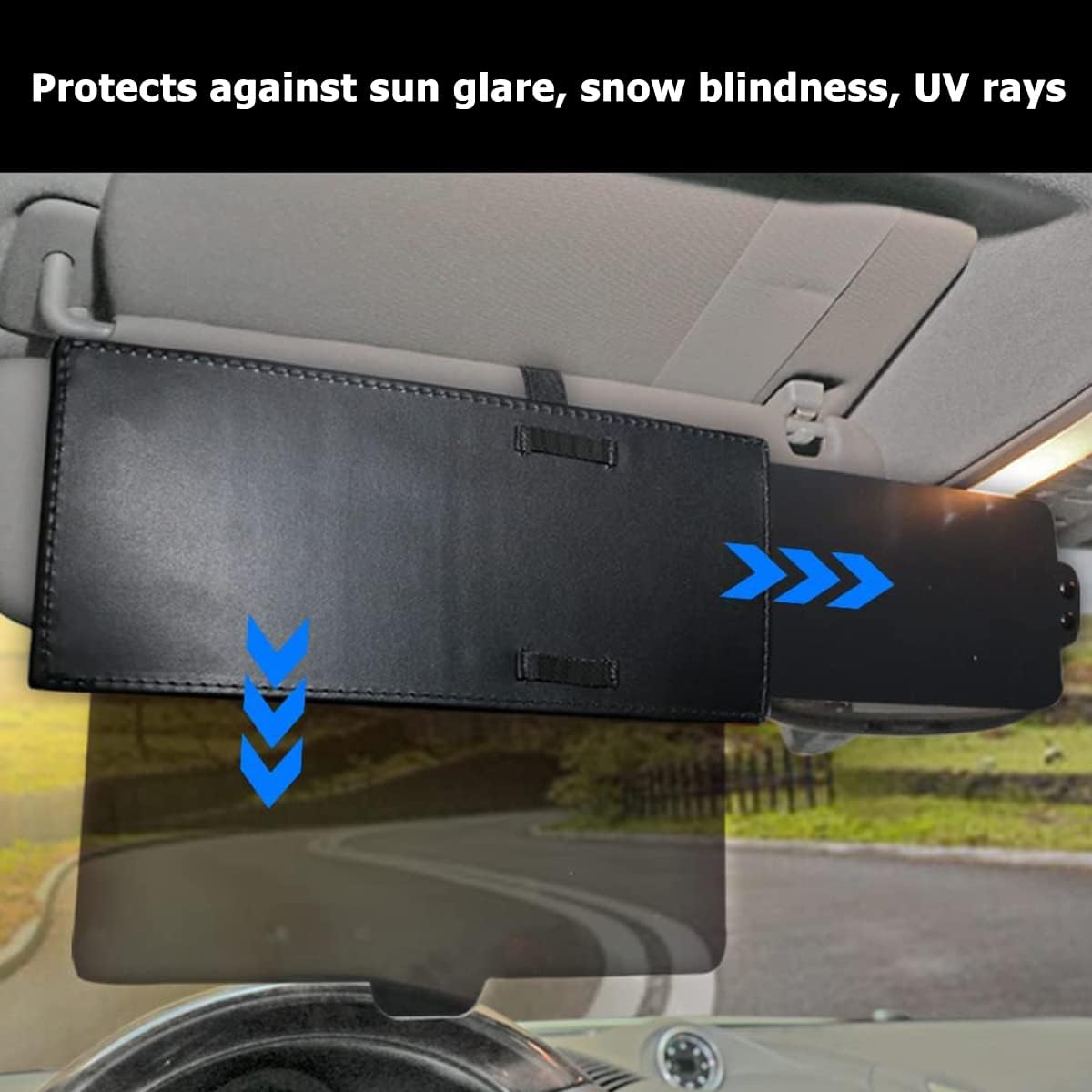Car Visor Extender Anti-Glare Adjustable Car Sunshade Extender Universal Anti-Impact Car Sun Visor Extension Car Interior Accessories for Most Automobile SUV Truck Car Visor Extender Anti-Glare image number 1