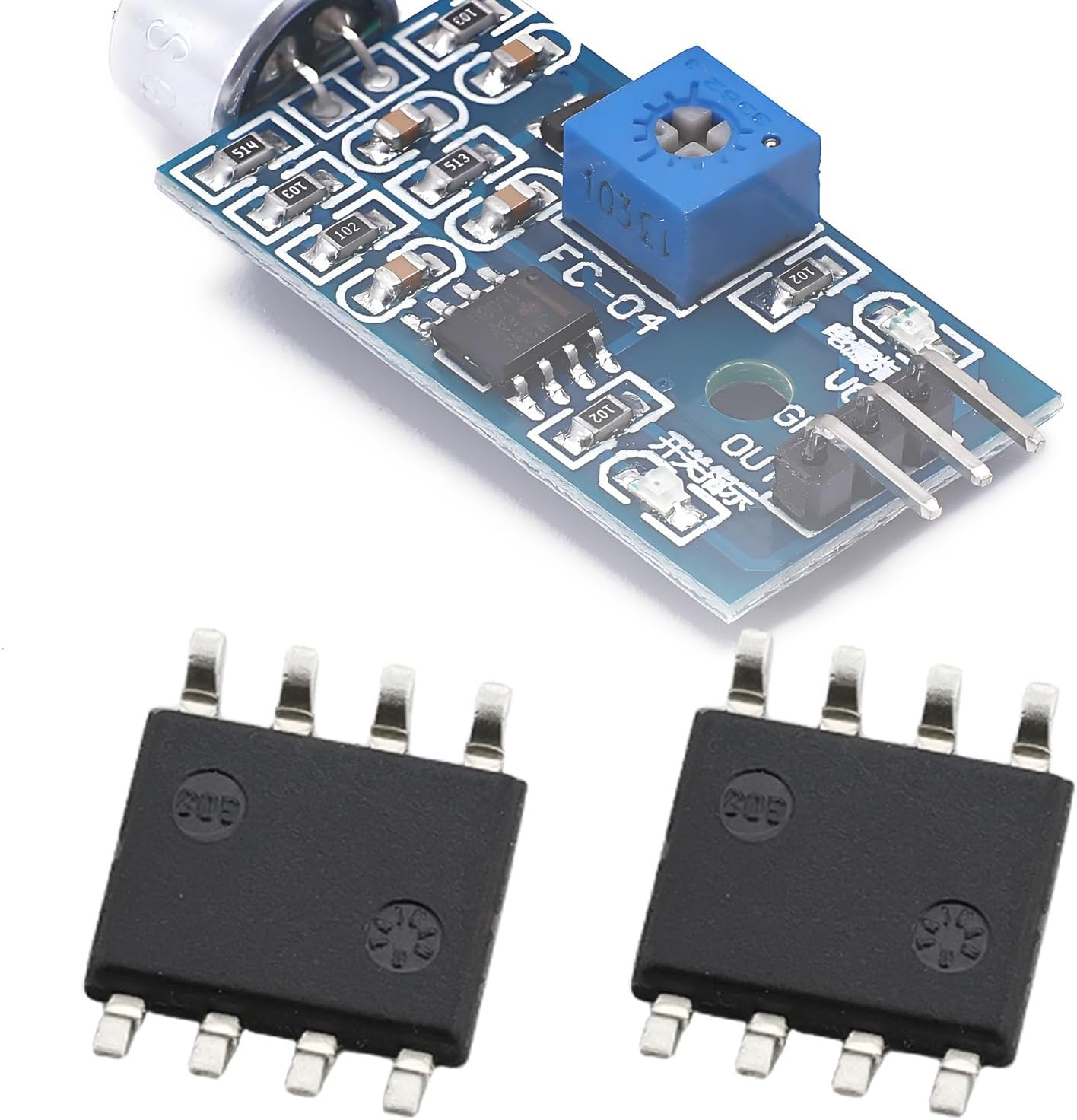 Emagtech 4Pcs ATTINY402-SSN AVR Microcontroller EEPROM 128B Static RAM 256B Flash 4Kb SO