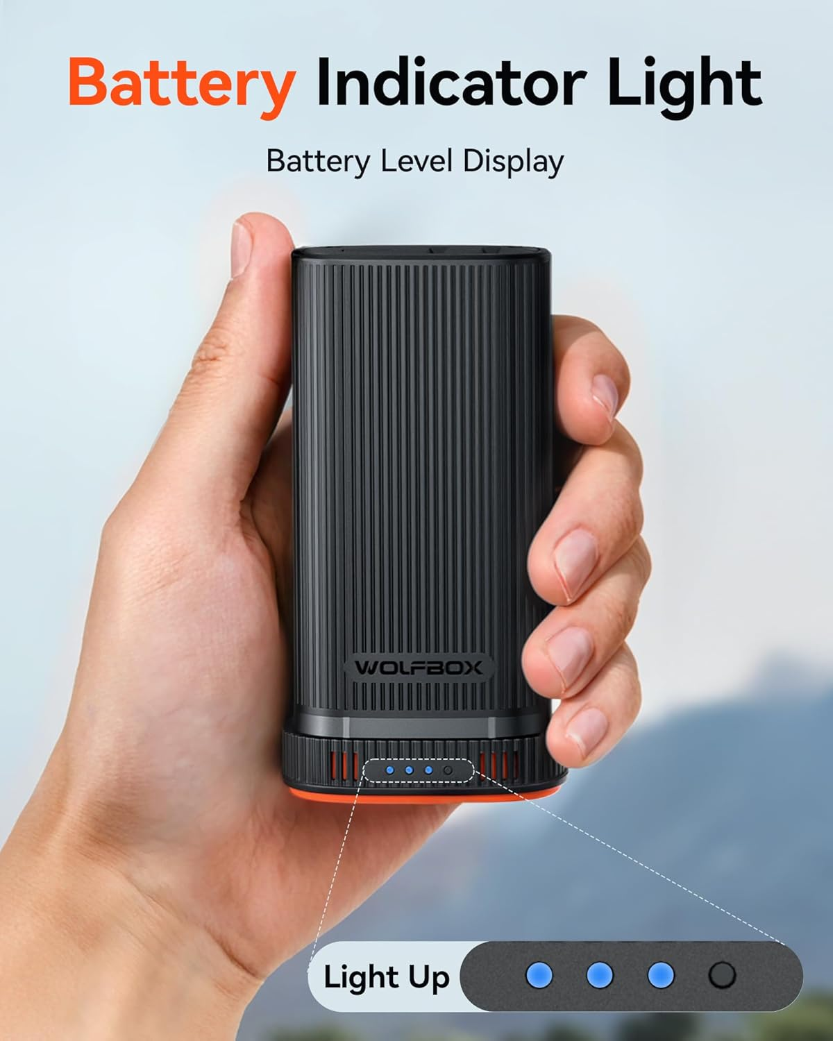 WOLFBOX MF200 22.2Wh 7.4V Rechargeable Li-Ion Battery Pack &ndash; Removable Backup Power for Compressed Air Duster (Battery Only, No Charger) image number 4