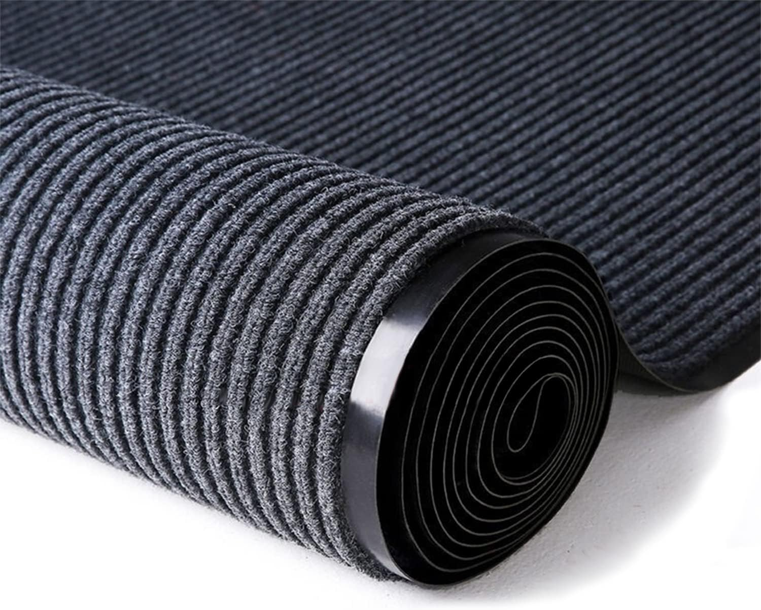 ITINA Door Mat 0.9 X 3M Large Outdoor Indoor Mat Waterproof Rubber Back Rugs for Home Office Business Areas Grey-Black image number 5