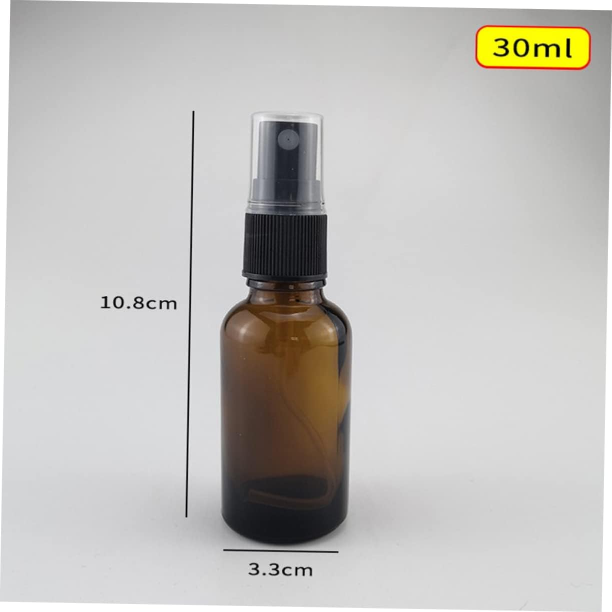 PHENOFICE 5Pcs 30Ml Brown Glass Lotion Emulsion Bottles with Black Press Pump Refillable Subpackaging Containers for Travel and Bathroom Use