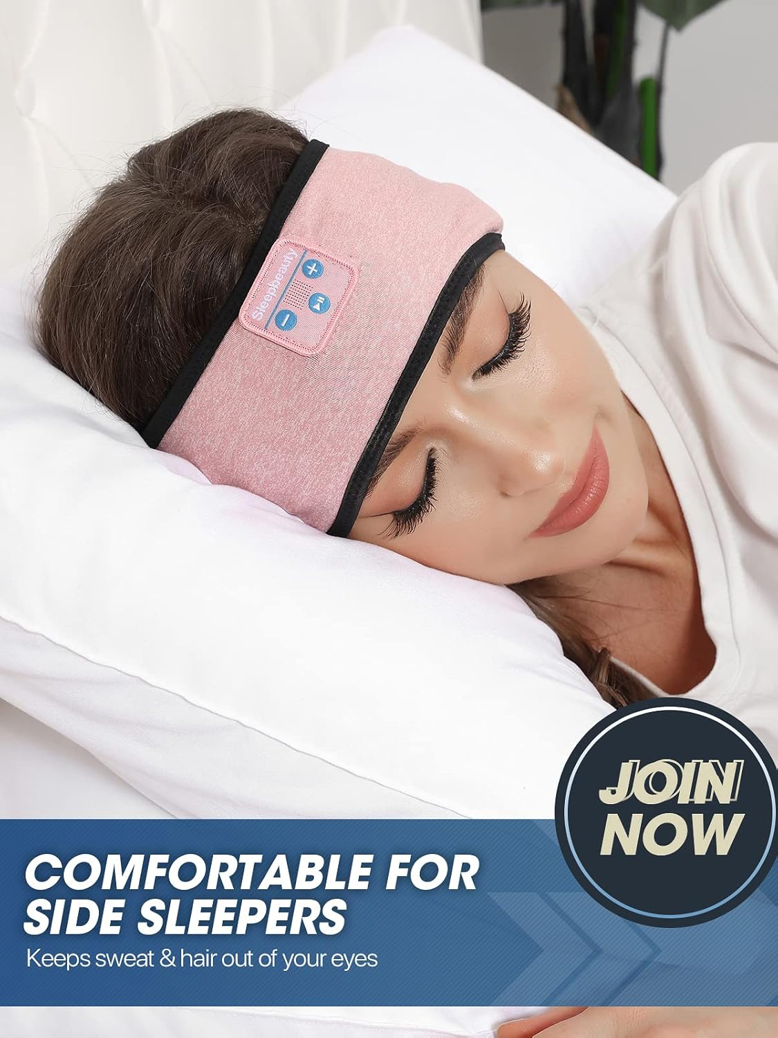 Sleep-Headphones-Wireless-Bluetooth-Headband - Comfy Sleeping Eye Mask Headphones Headset, Sport Headband Earbuds Electronics Tech Gadgets Christmas Birthday Gifts for Women Men Running image number 4