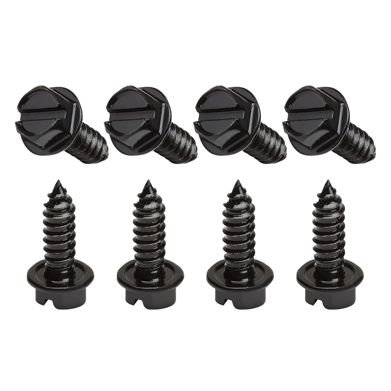 Deemars 8PCS License Plate Screws, License Plate Fasteners, Rust-Proof & Anti-Rattle License Plates Bolts, Automotive Accessories Licenses Plate Stainless Steel Bolts Set for Vehicles (Silver-8Pcs)