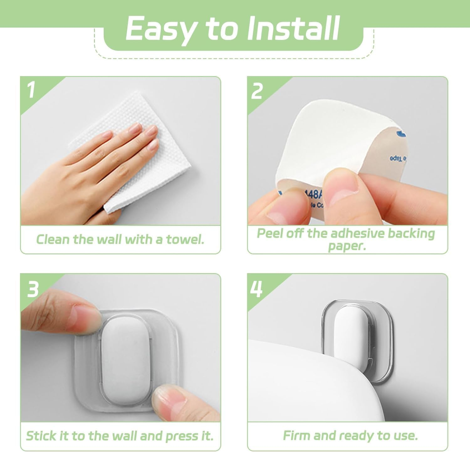 12Pcs Door Handle Bumper Self-Adhesive Thickened Wall Protection Door Knob Wall Cover Rubber Buffer Pad Translucent Silicone Door Stopper Suitable for Furniture Glass Table image number 5