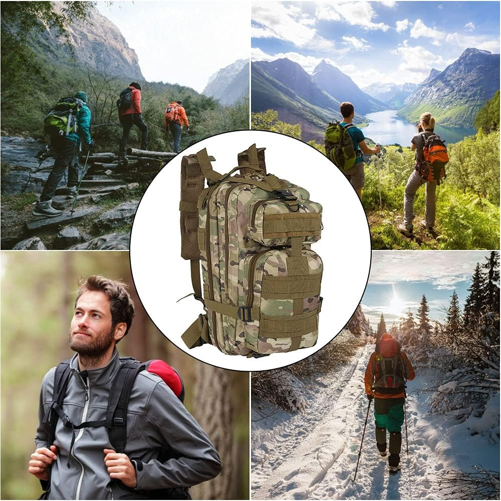 Tactical Military Backpack 30L Outdoor Hiking Backpack, Sport Hiking Trekking Camping Travel Backpack, Combat Rucksack Sturdy Durable for Hiking Cycling 17X 8X 10In image number 5