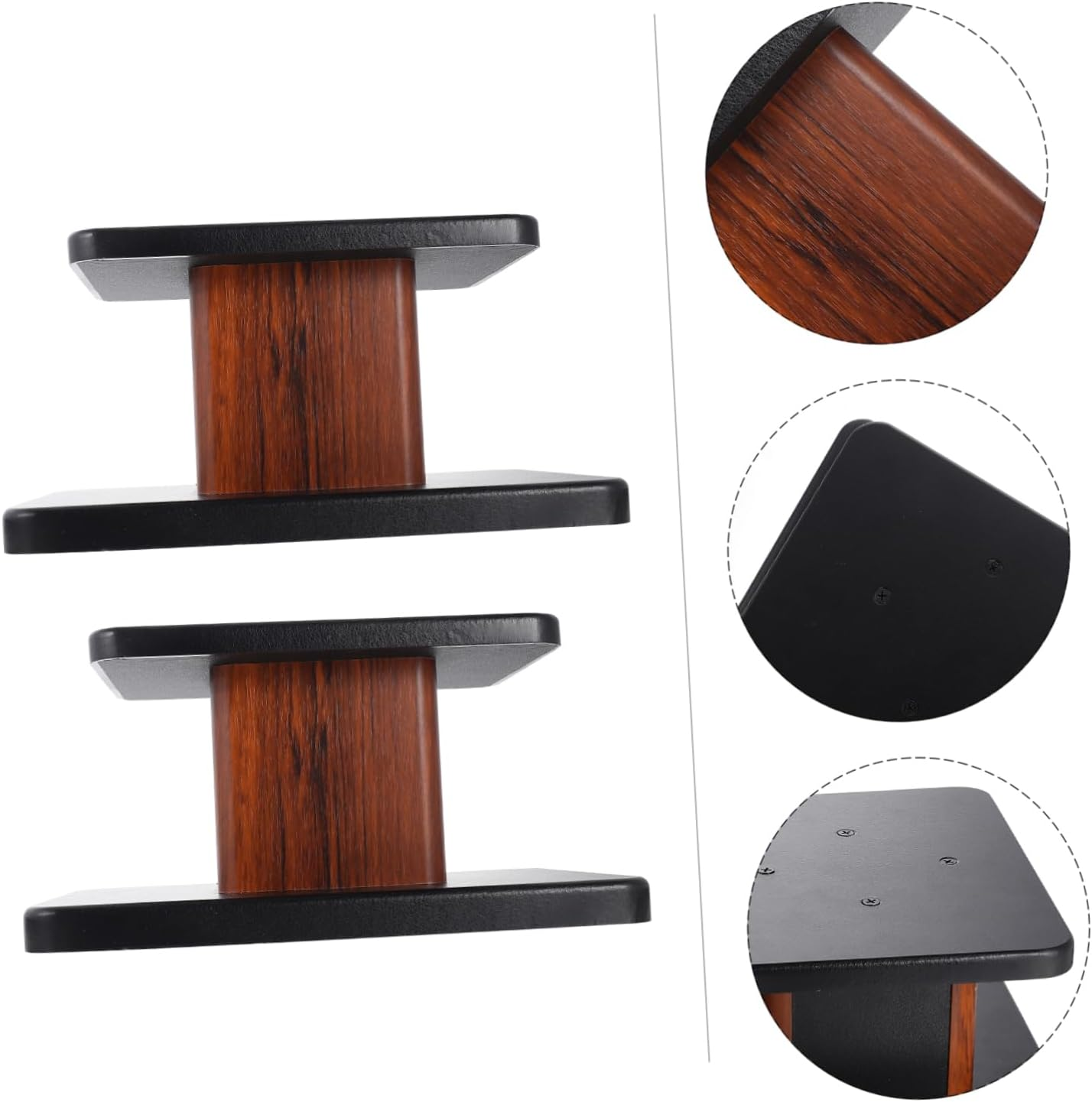 Jojofuny Speaker Stand Pair for Karaoke and Desktop Speakers 15Cm Height for Home Audio Surround Sound and Hifi Bookshelf Use image number 5