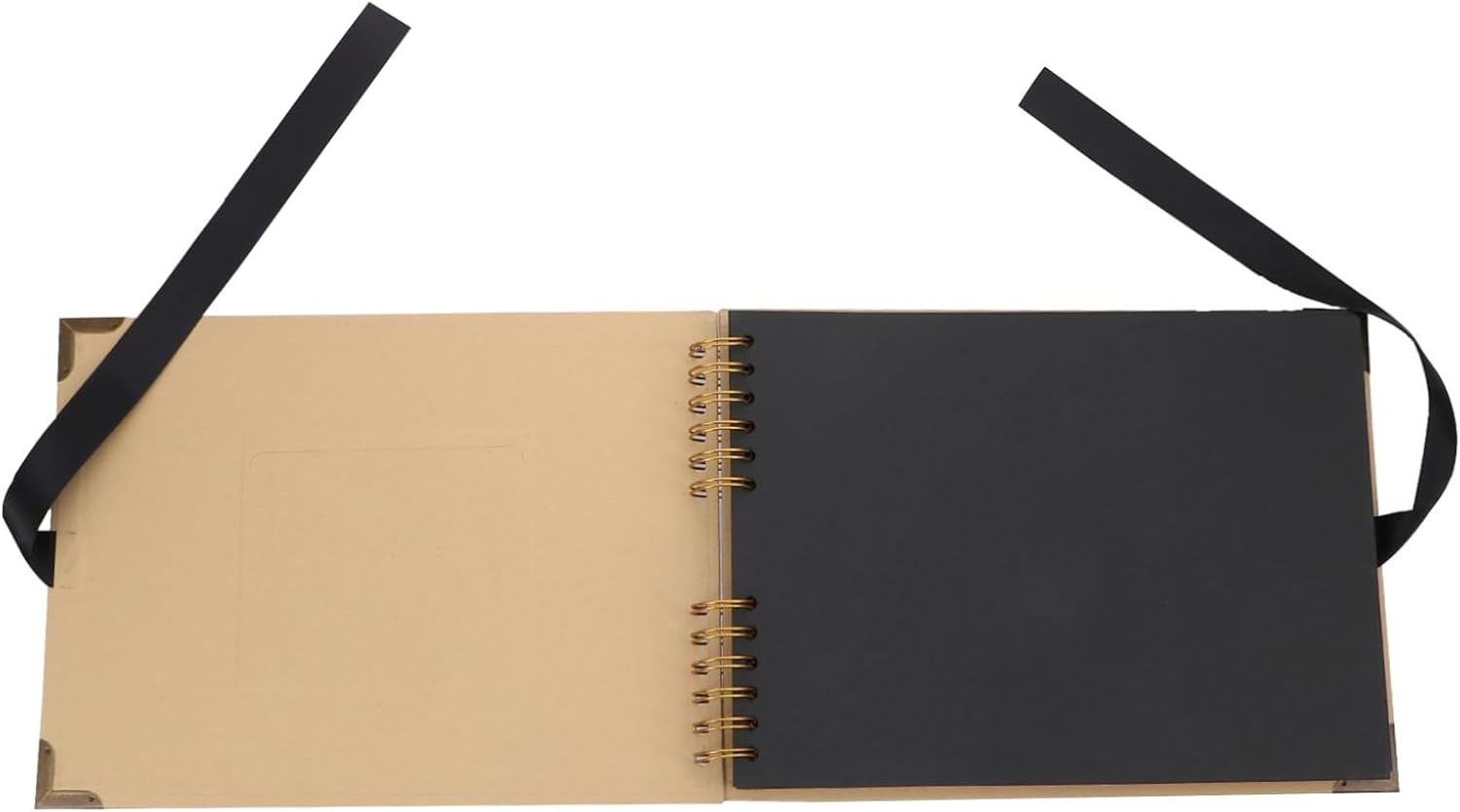 Mobestech Handmade Photo Album with Ribbon Bowtie Black Page Scrapbook for Family Memories DIY Creative Design for Storing Photos and Keepsakes image number 4