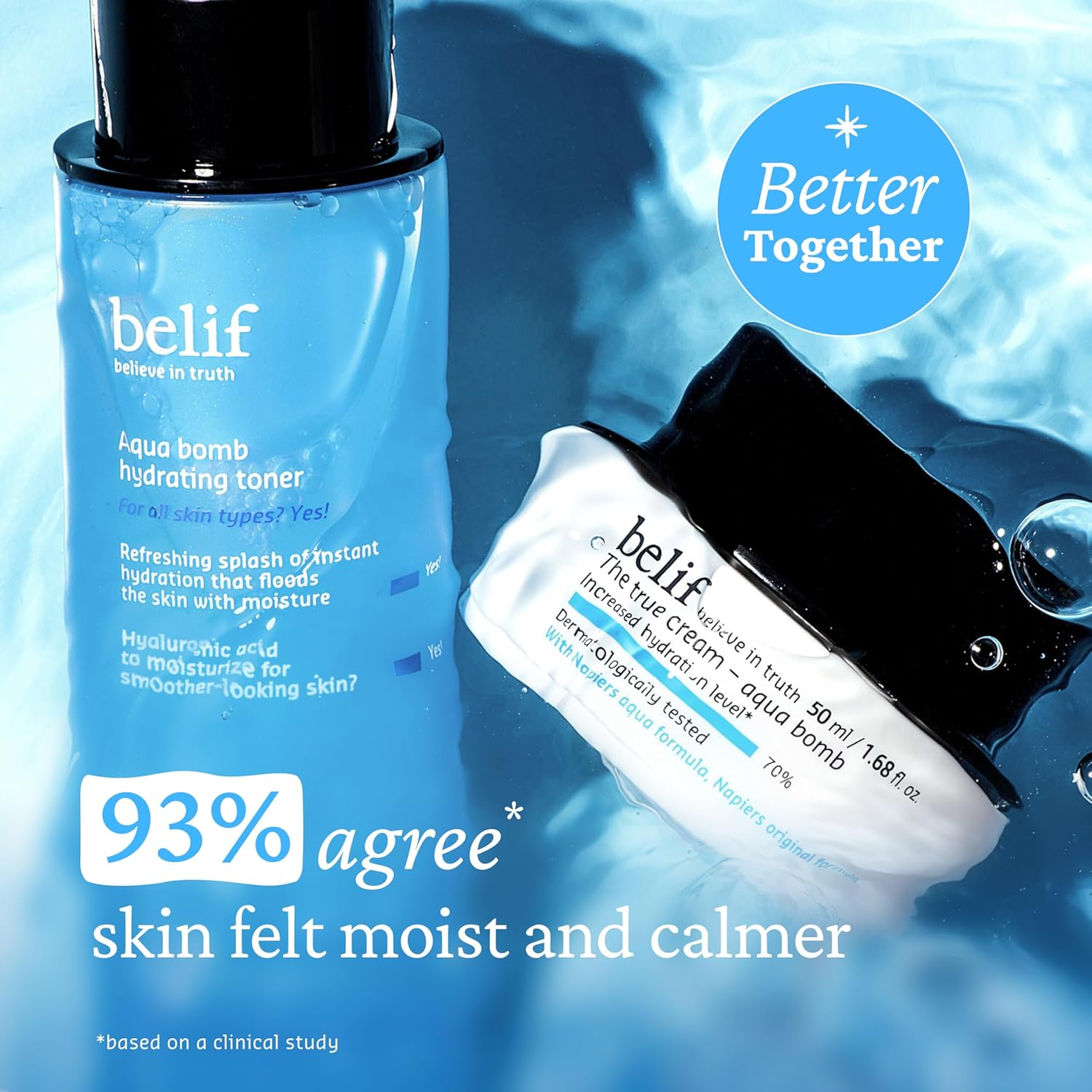 Belif Aqua Bomb Hydrating Toner with Hyaluronic Acid| Good for Dryness and Uneven Texture | Hydrating| for Normal, Dry, Combination, Oily Skin Types image number 5