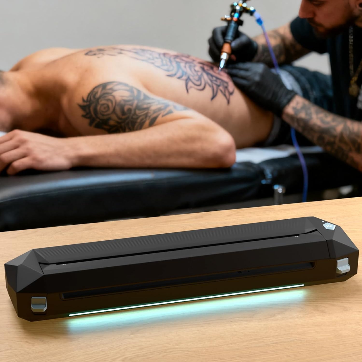 KVM Wireless Tattoo Thermal Stencil Printer Bluetooth or USB Interface Thermal Paper or Transfer Paper Printing Quick Stencil Printer for Tattoo Artists and Beginners with Smartphone & Laptop image number 6