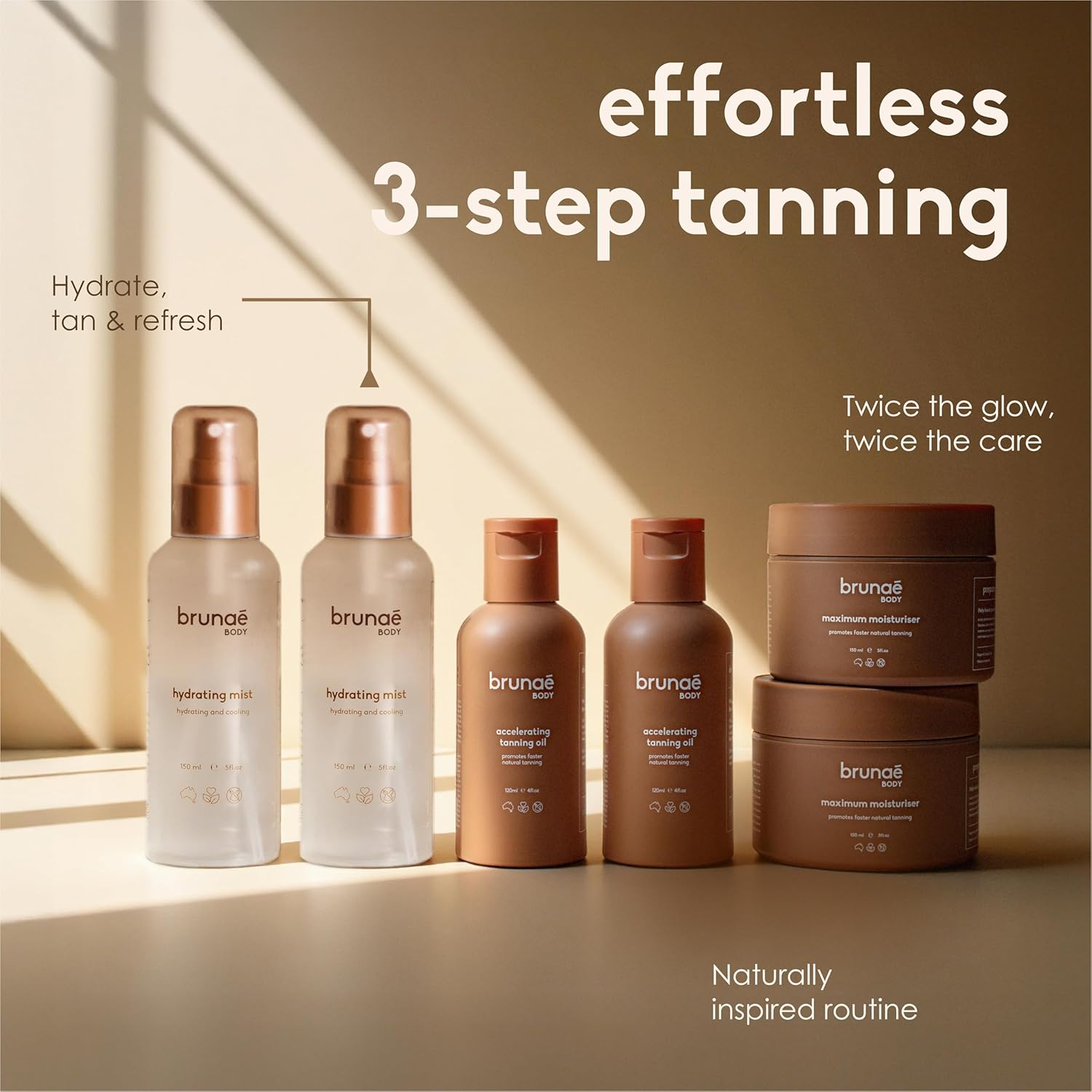 Brunae Body Complete Brunae Bundle - 3-Step Tanning System for Darker, Faster Tan & Hydrated Skin image number 2