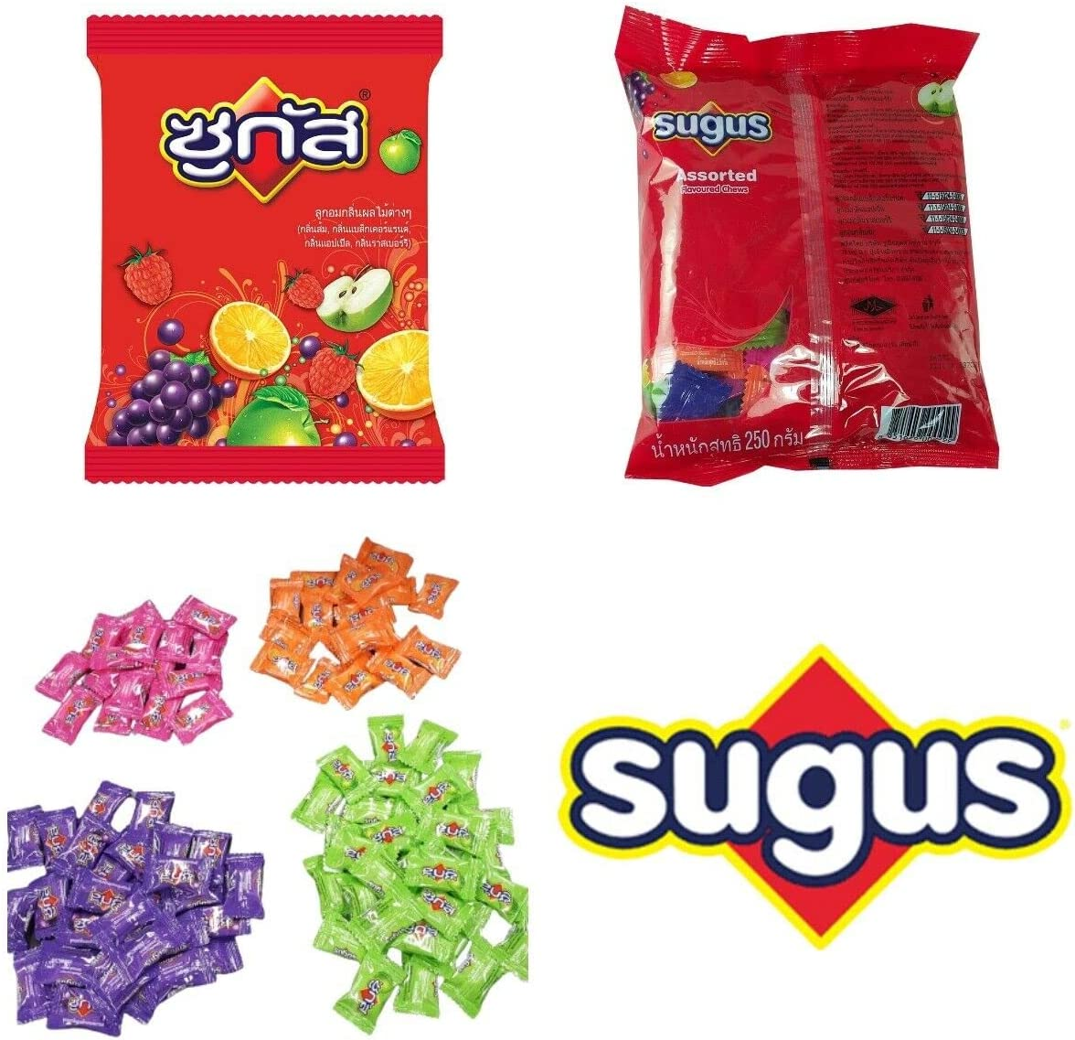 Sugus Assorted Flavour Chews Candy 250 G image number 5