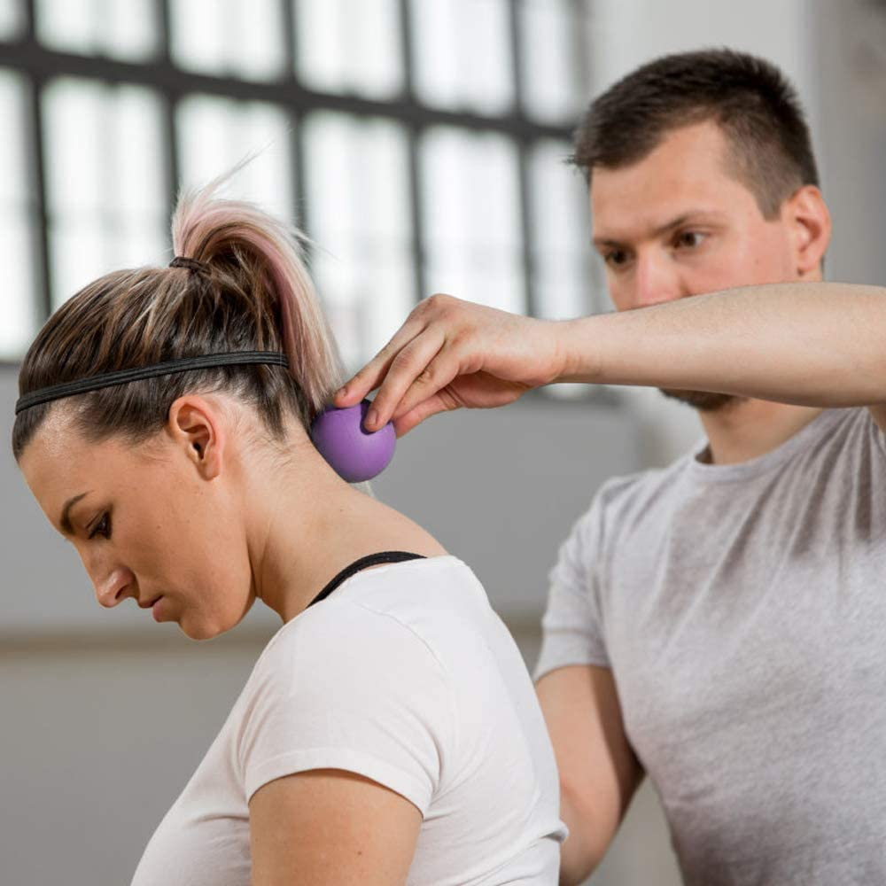 Massage Lacrosse Ball for Myofascial Release, Foot, Back, Trigger Point Treatment Ball, Muscle Knot, Yoga Therapy (Purple) image number 3