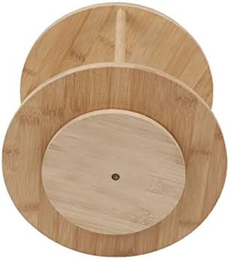 Bamboo Turntable Spice Rack 2-Tier 360 Degree Rotating Rack Organizer, Bamboo Lazy Susan, Kitchen Spinning Tray for Spices, Condiments, Kitchen, Cabinet, Pantry image number 1