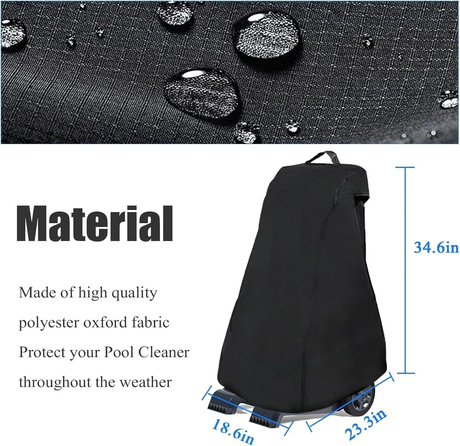 Pool Cleaner Cover, Universal Fit Waterproof Storage Bag, Compatible with Popular Models, High-Intensity Fabric, Suitable for Pool Equipment, Dolphin, Polaris, Hayward, Smart, AIPER &ndash; CRFY image number 1