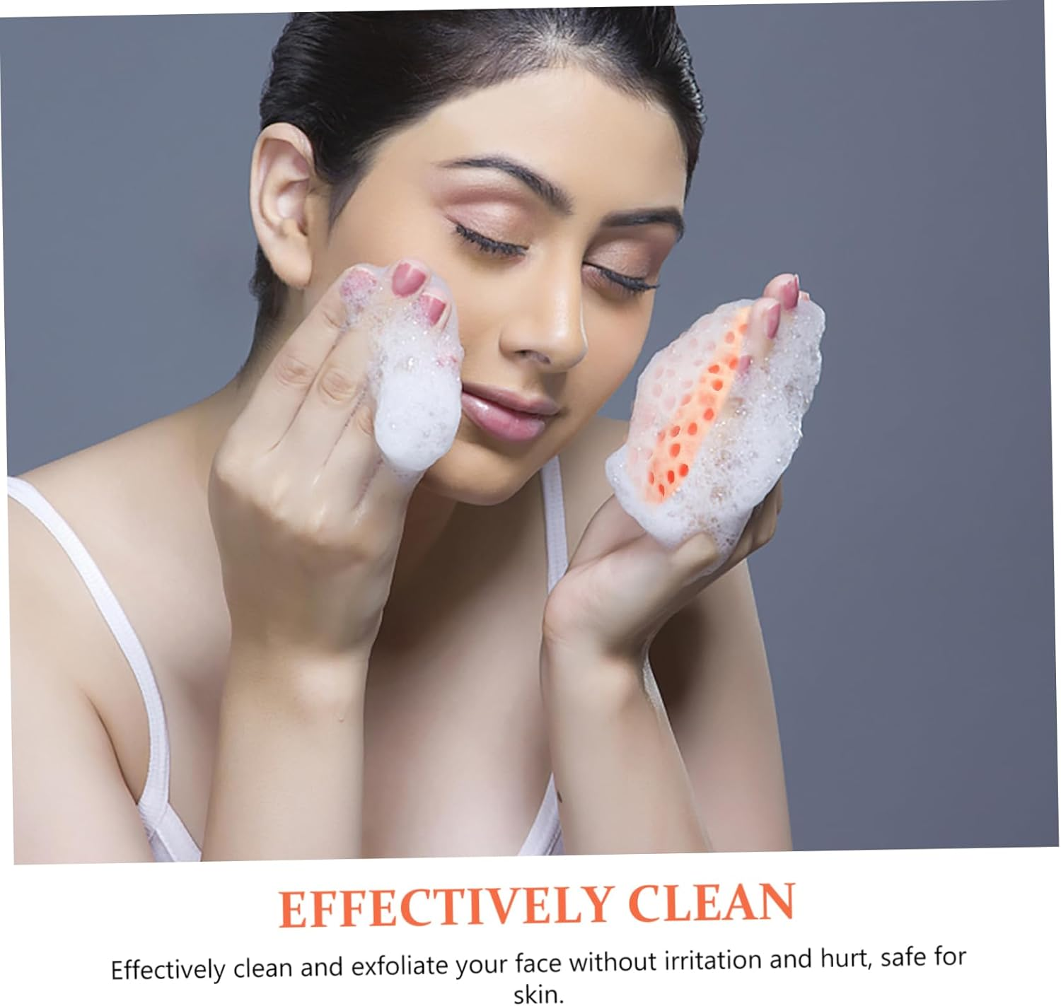 PACKOVE 3Pcs Face Scrub Sponge Exfoliating Bath Sponge for Face Cleaning Portable image number 2