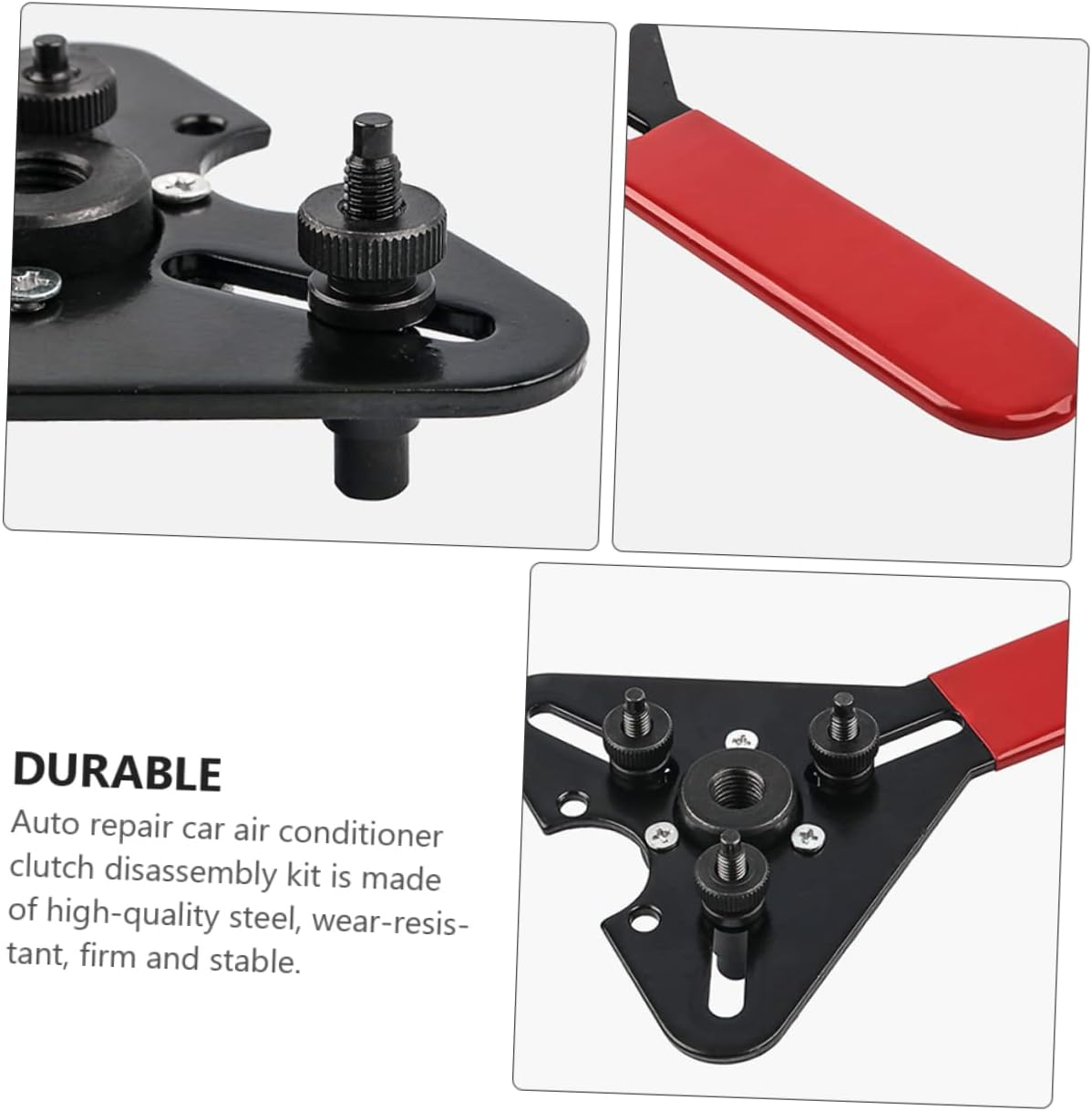 SOESFOUFU Car Ac Compressor Clutch Remover Wrench Set 8Pcs Metal Holding Tool Kit for Automotive Air Conditioner Clutch Repair and Disassembly with Steel Handles image number 1