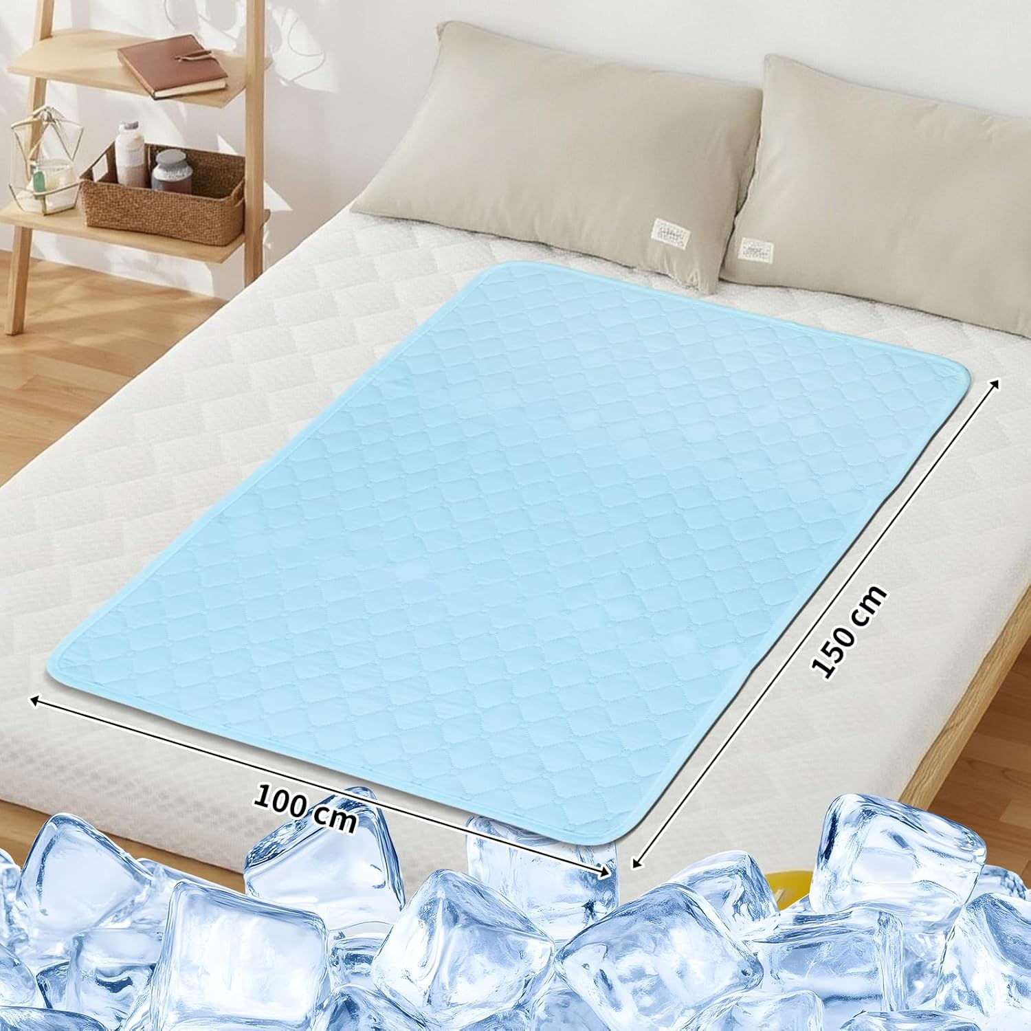 DAWNTREES 2 Pack Reusable Underpads Large 150X100Cm,Cooling Waterproof Bed Pad,Washable Heavy Absorbency for Adults, Kids, Pets image number 5