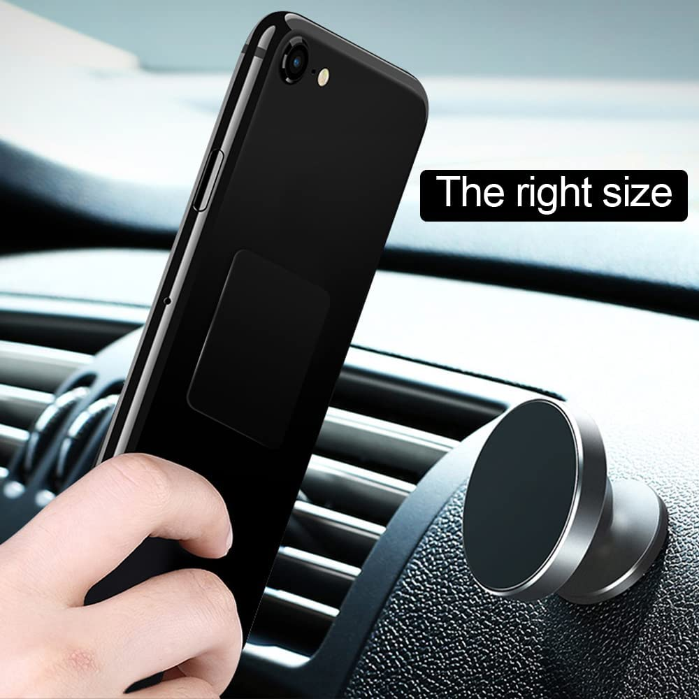 [8 Pack] Magnetic Car Mount Holder Metal Plates, TIQUS 65X45Mm Black Rectangle Universal Replacement Mount Metal Plate Kit with Adhesive for Magnetic Car Mount Cell Phone Holder image number 5