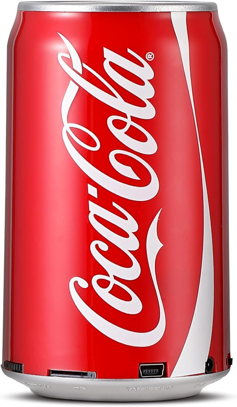 Coca-Cola Can Shape Bluetooth Speaker, Portable Wireless Speaker with Bluetooth 5.0, AUX, USB Slot & TF Slot | Loud Bass Sound | Compact Design for Indoor & Outdoor Use & Travel image number 6