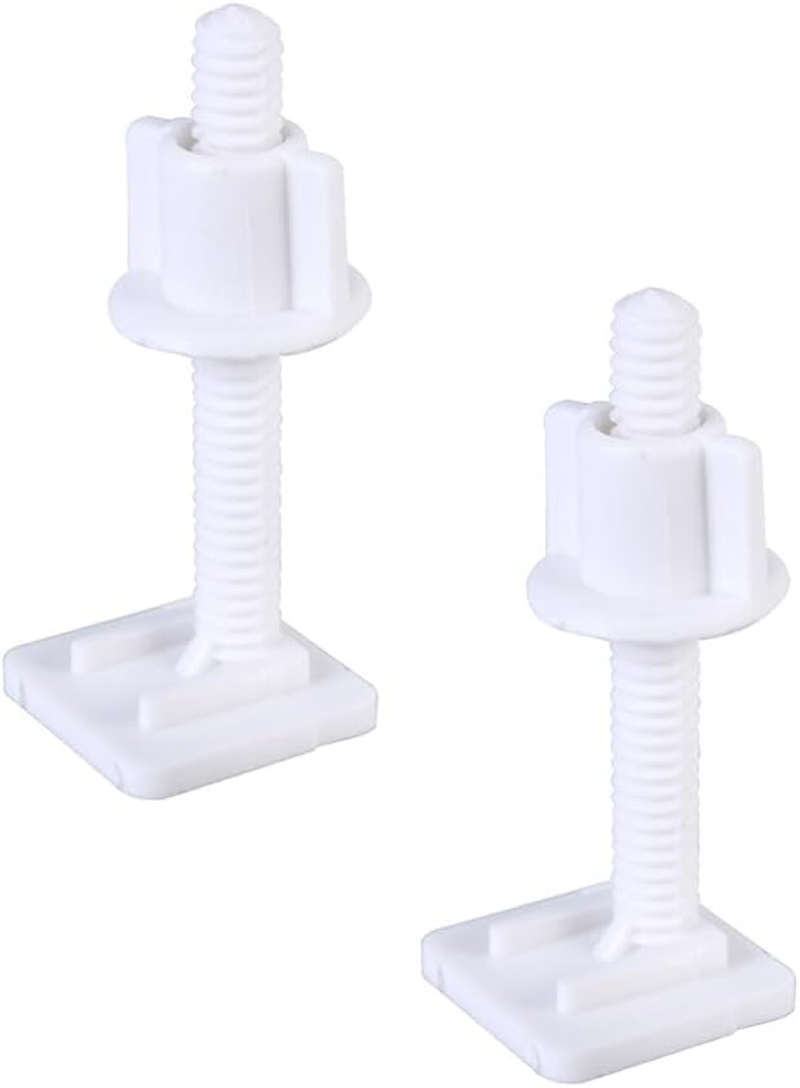 Ibasenice Toilet Seat Parts Including Screw and Nut for Top Mount Toilet Seat Hinges, White Plastic image number 1
