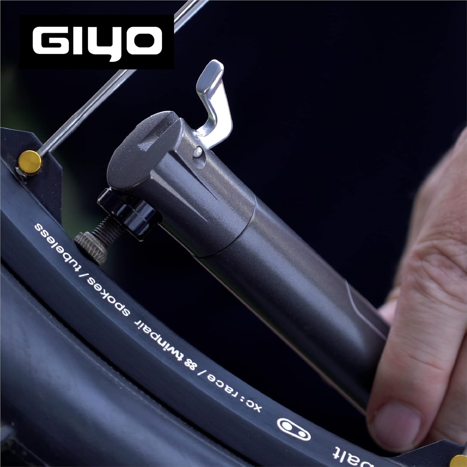 GIYO Small Bike Tire Pump Schrader & Presta Valve for MTB 80 PSI Telescopic Barrel All Metal CNC Portable Mini Bike Pump Secure Valve Lock for Easy Pumping | Taiwan Made GM043 image number 6