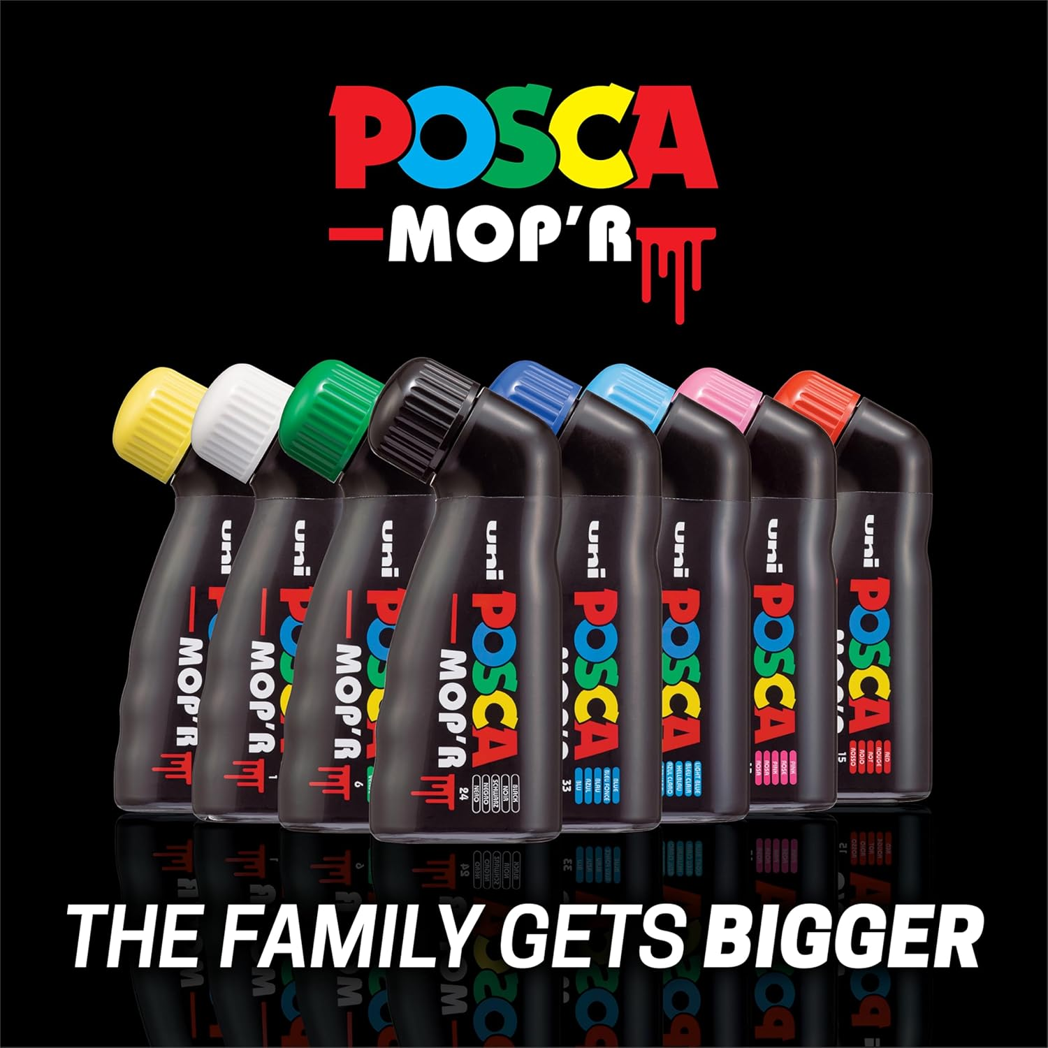 POSCA MOP&rsquo;R PCM-22 Water Based Permanent Paint Markers. round Tip for Art & Crafts. Multi Surface Use on Wood Metal Paper Canvas Cardboard Glass Fabric Ceramic Rock Stone Pebble Porcelain. Box of 8 image number 3