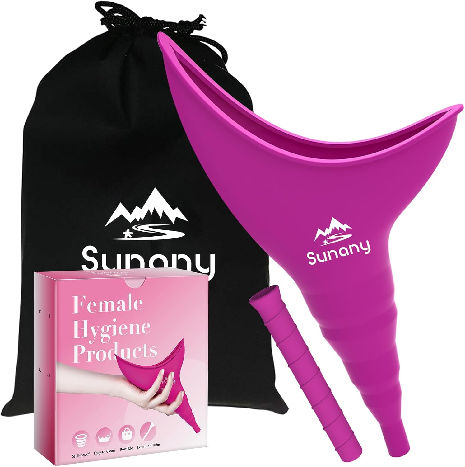Female Urination Device, Reusable Female Urinal Silicone Women Pee Funnel Allows Women to Pee Standing Up, Portable Womens Urinal Is the Perfect Companion for Camping,Outdoor,Travel image number 2