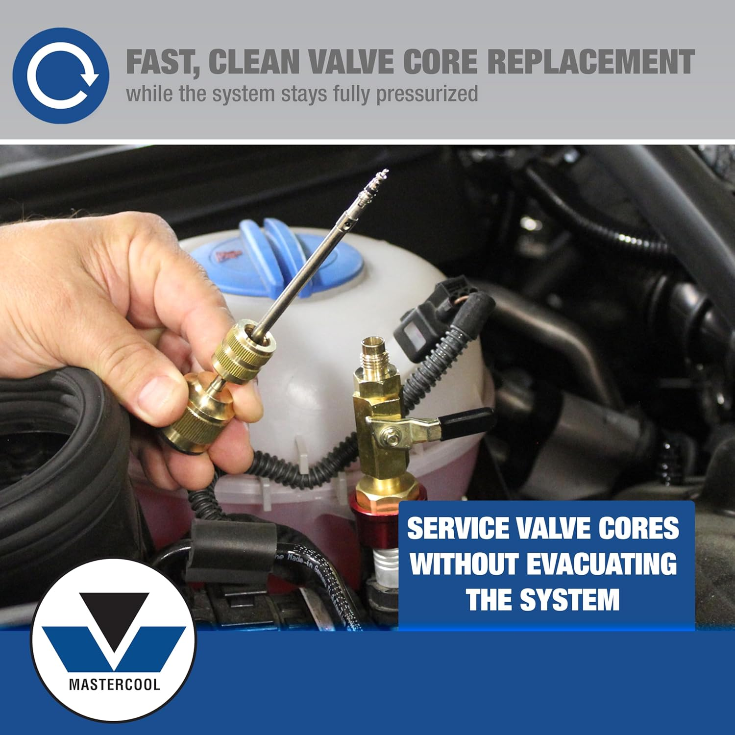 MASTERCOOL (81490) R134A Valve Core Remover Installer, Yellow Gold, 6.8 Inch (For Standard 5Mm Valve Cores Only)