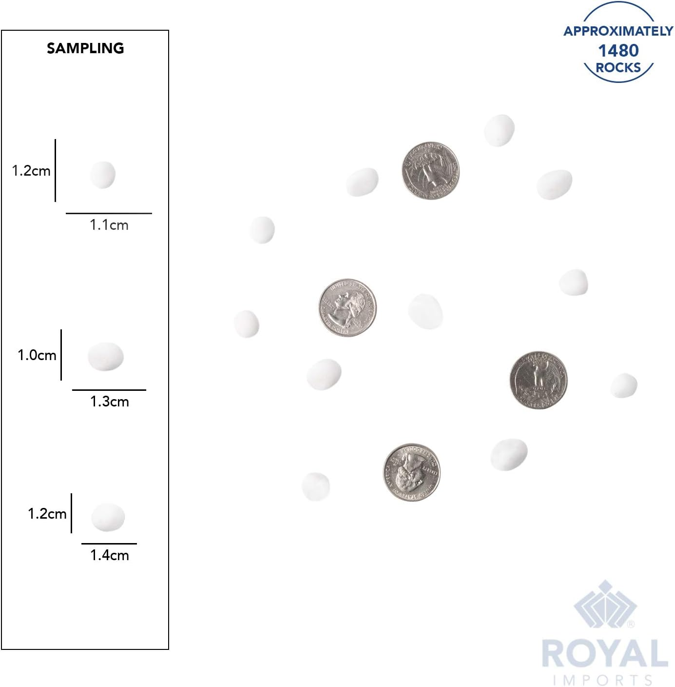 Royal Imports 5Lb Decorative Ornamental River Pebbles Rocks for Fresh Water Fish Animal Plant Aquariums, Landscaping, Home Decor Etc. with Netted Bag (Small, Light) image number 6