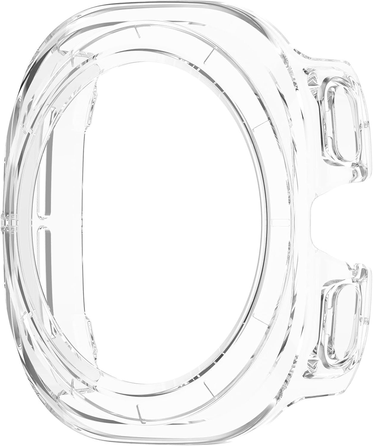 [2 Pack]Bumper Case for Samsung Galaxy Watch 7 Ultra, 47MM PC Half Wrap Covers Smart Watch Replacement Cases, Hollow Screen Protector for Galaxy 7 Ultra 47Mm image number 6