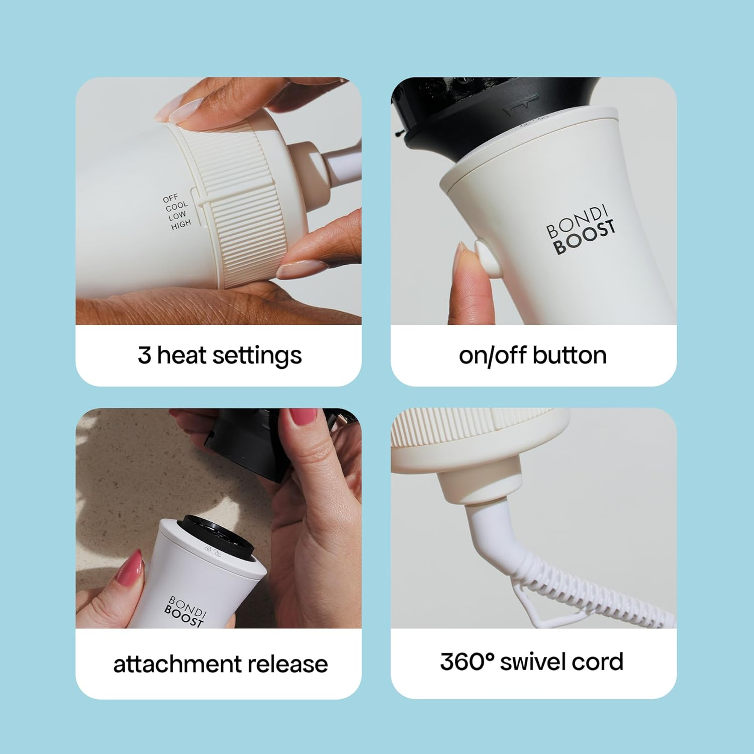 BONDIBOOST 51 Mm Blowout Brush Pro 3-In-1 Hair Dryer Brush image number 3