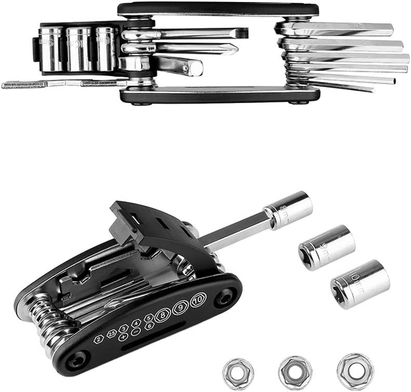 WOTOW 16 in 1 14 in 1 Multi-Function Bike Bicycle Repair Tool Kit Allen Wrench with Tire Pry Bars Rods image number 1