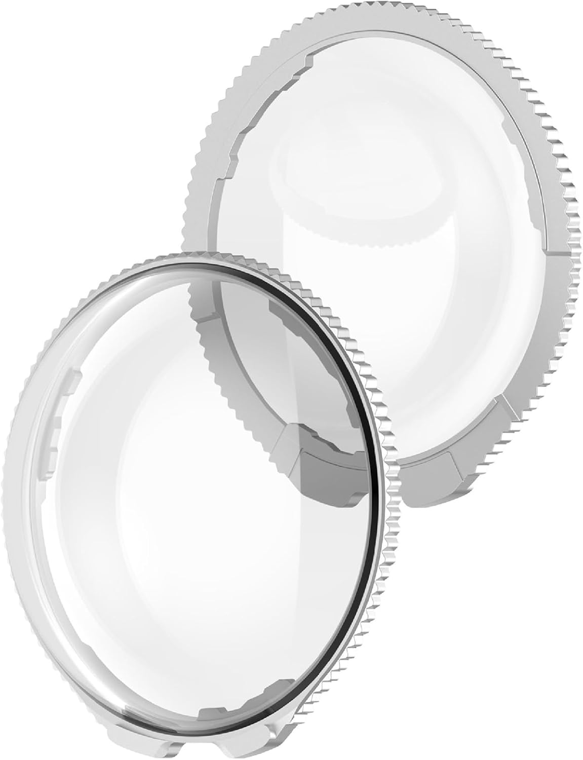 GIOPUEY Pack of 2 Lens Protectors Compatible with Insta360 X5, Premium HD Glass Camera Protection Lens Cap Lens Guards - Silver image number 2