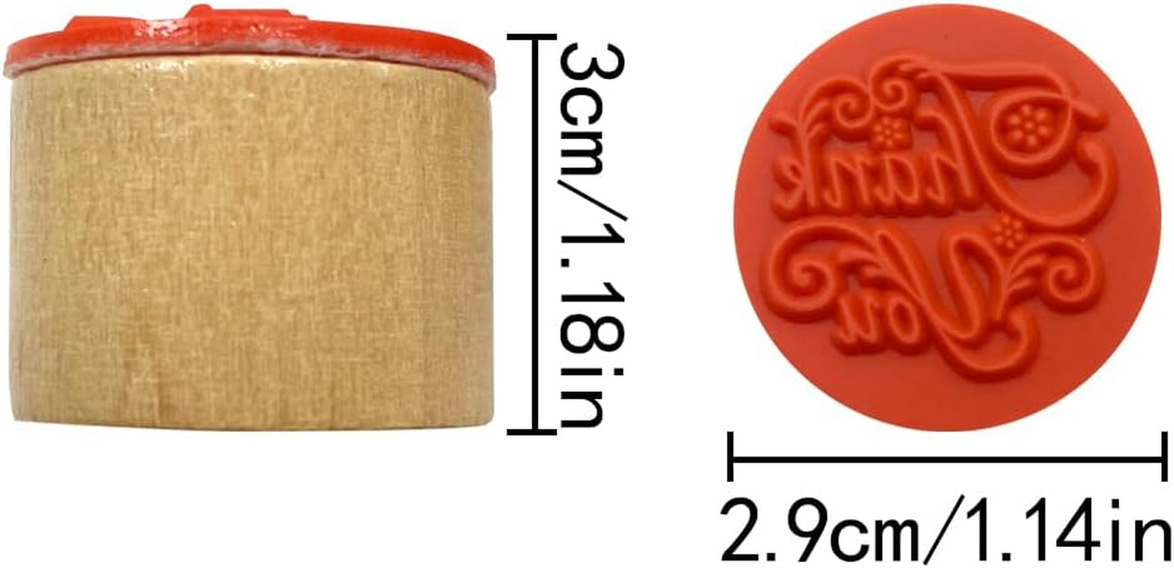 Wooden Stamper, 6 Pcs round Blessing Words Pattern Rubber Stamp Set for DIY Craft Card, Scrapbooking, Birthday Party Gift, Prize Bag Fillers (6 Style) image number 5